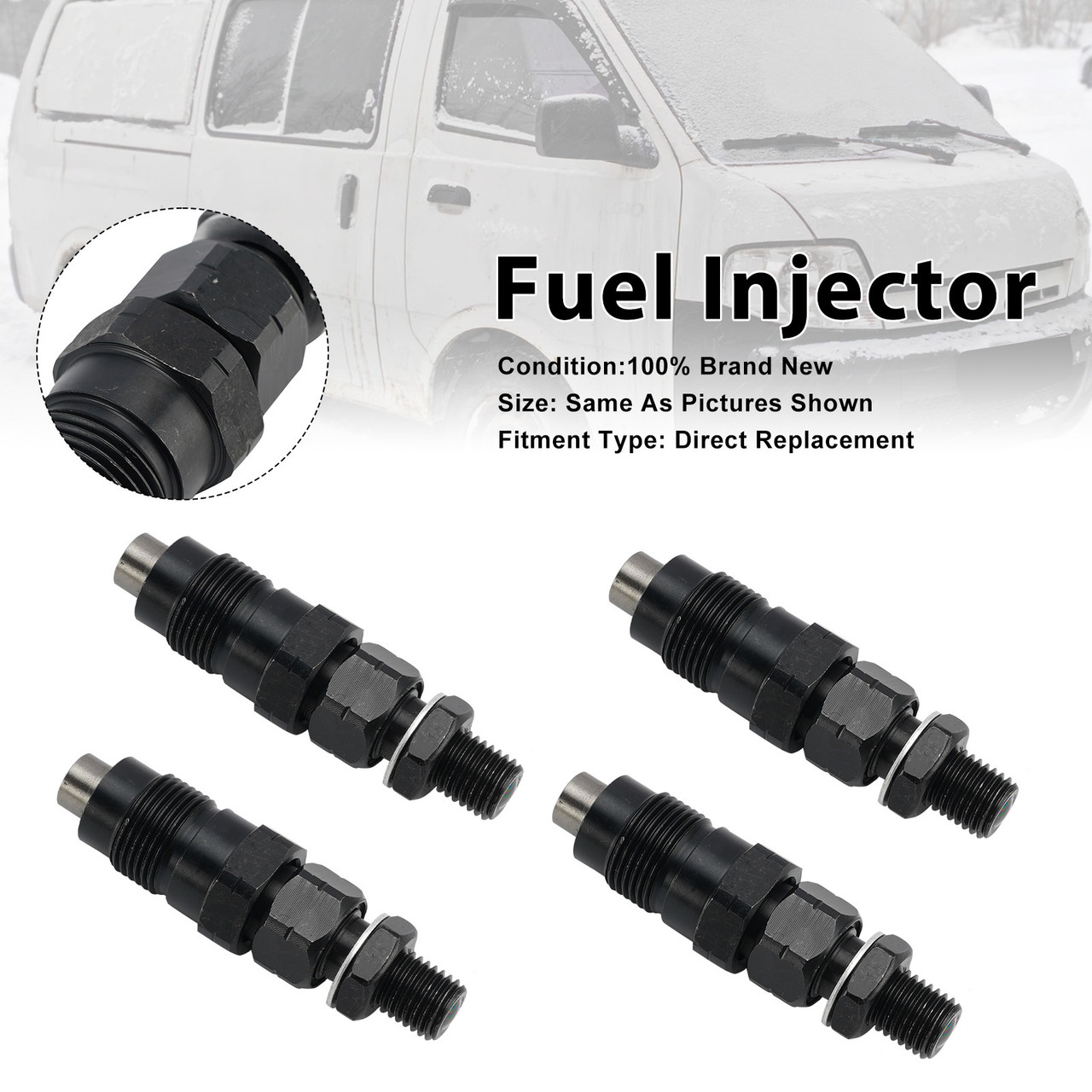4Pcs Fuel Injector For Kia Pregio TB 2.7D 2002-2006 105078-0140 1050780140