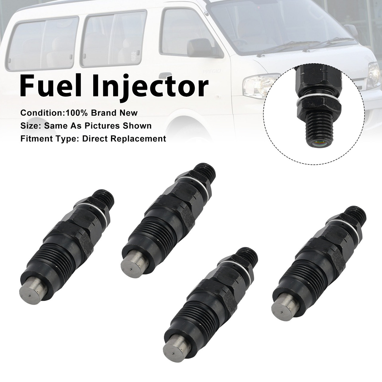 4Pcs Fuel Injector For Kia Pregio TB 2.7D 2002-2006 105078-0140 1050780140