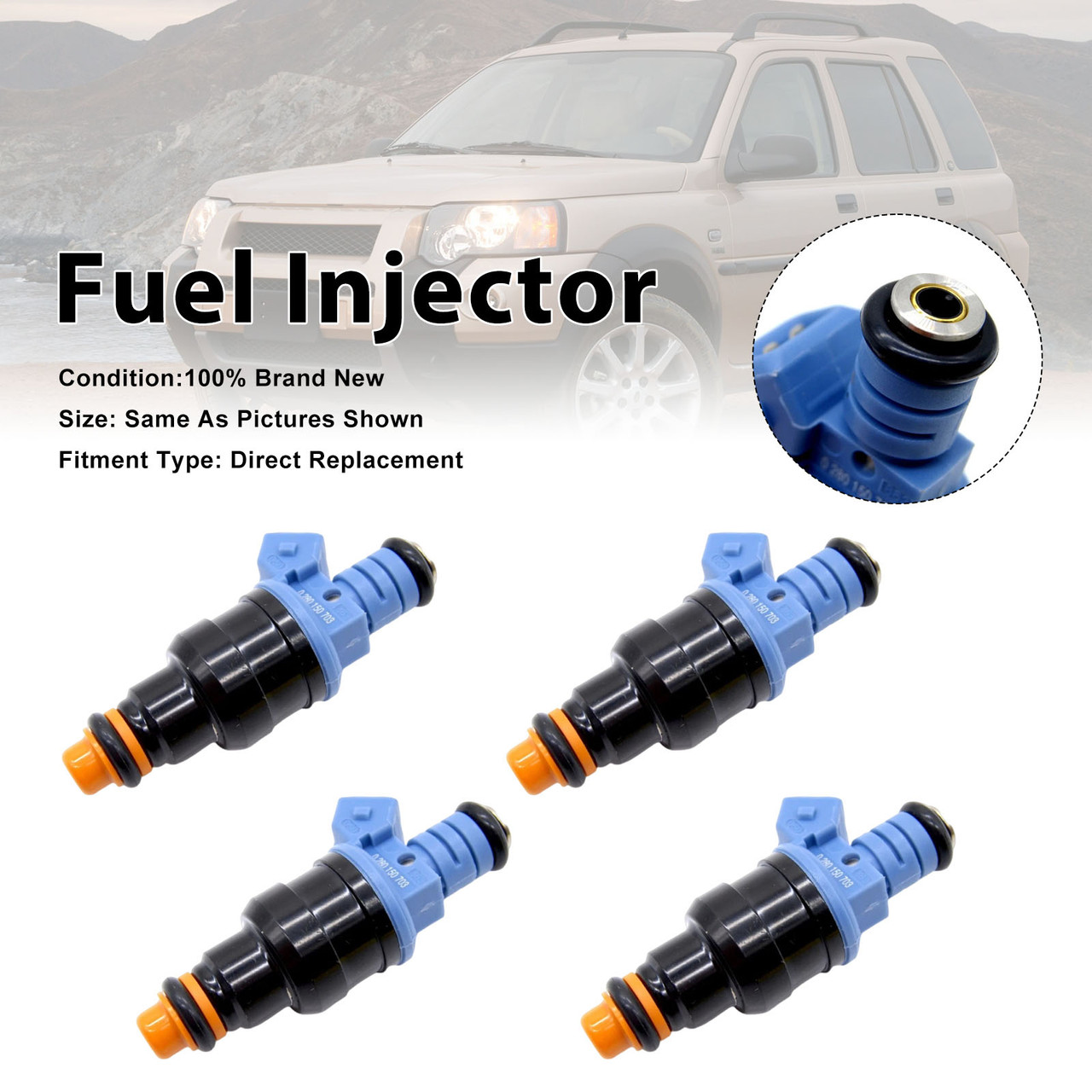 4Pcs Fuel Injector For Rover 75 1999-2005 For MG MGF 1995-2002 0280150703