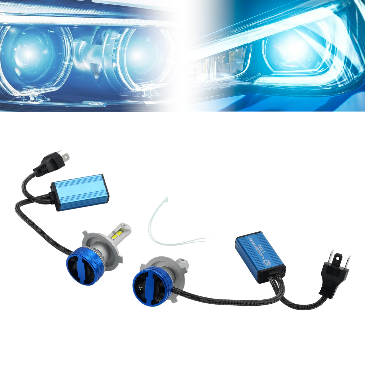 LED Headlight Bulb Kit High Low Beam Lamp H4 24V 65W 6500K For HELLA