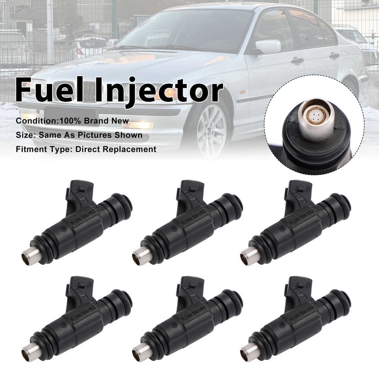 6Pcs Fuel Injector For BMW 3 Series M3 2000-2006 Z3 2001-2003 0280156052