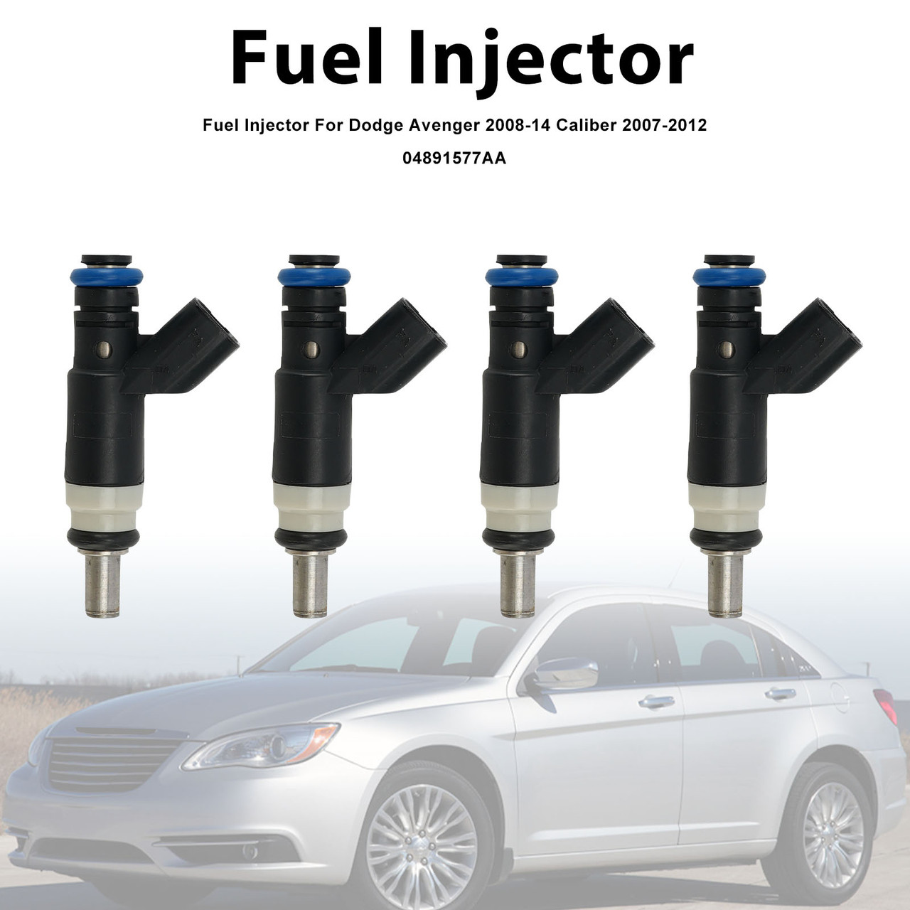 4Pcs Fuel Injector For Dodge Avenger 2008-14 Caliber 2007-2012 04891577AA
