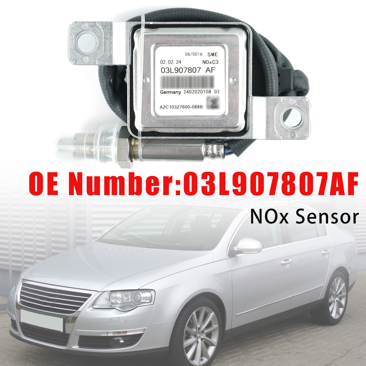 Nitrogen Oxide NOx Sensor 03L907807AF For VW Passat Sharan Audi A4 2.0TDI