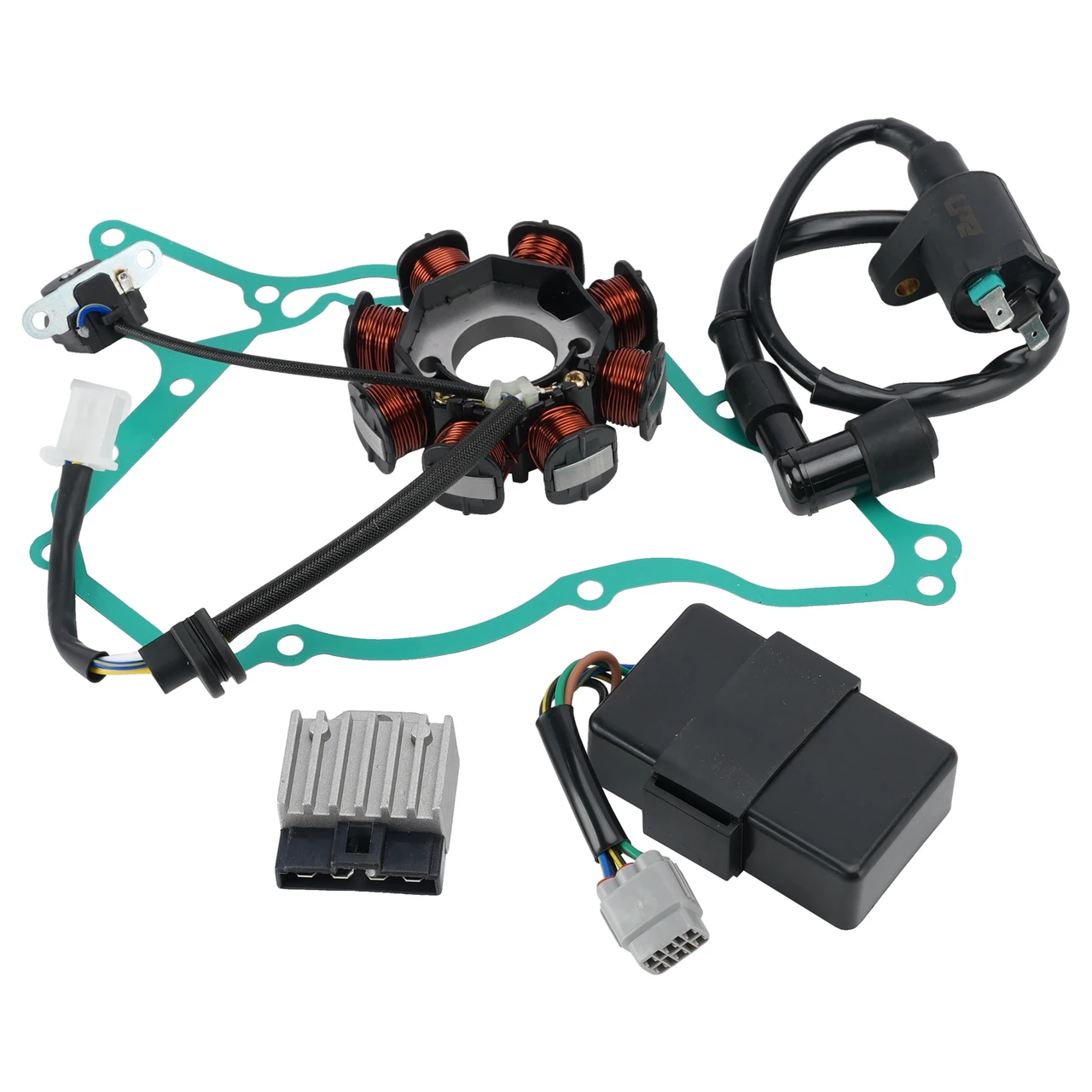 Stator Regulator CDI Box Ignition Coil Gasket Set For Kawasaki KLX110 2003-2009