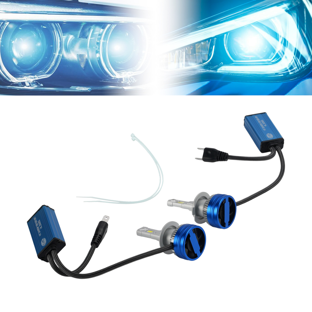 LED Headlight Bulb Kit High Low Beam Lamp H7 24V 65W 6500K For HELLA