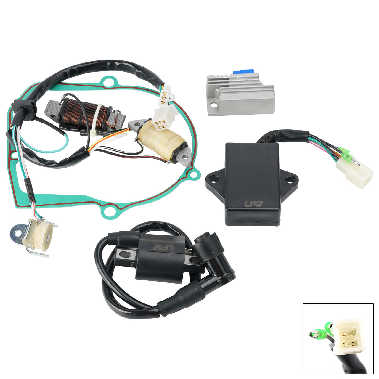 Stator Regulator CDI Box Ignition Coil Gasket Set For Yamaha T80 Townmate 87-93