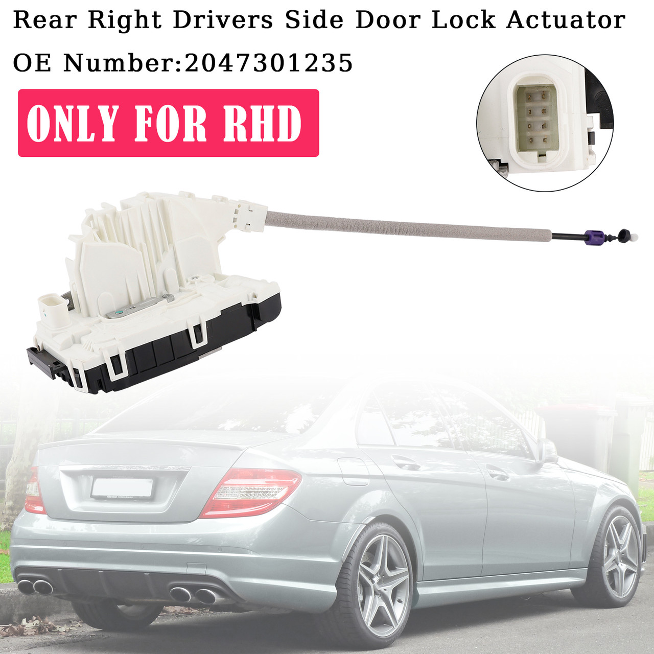 Rear Right Drivers Side Door Lock Actuator 2047301235 For Benz W204 2007-2011