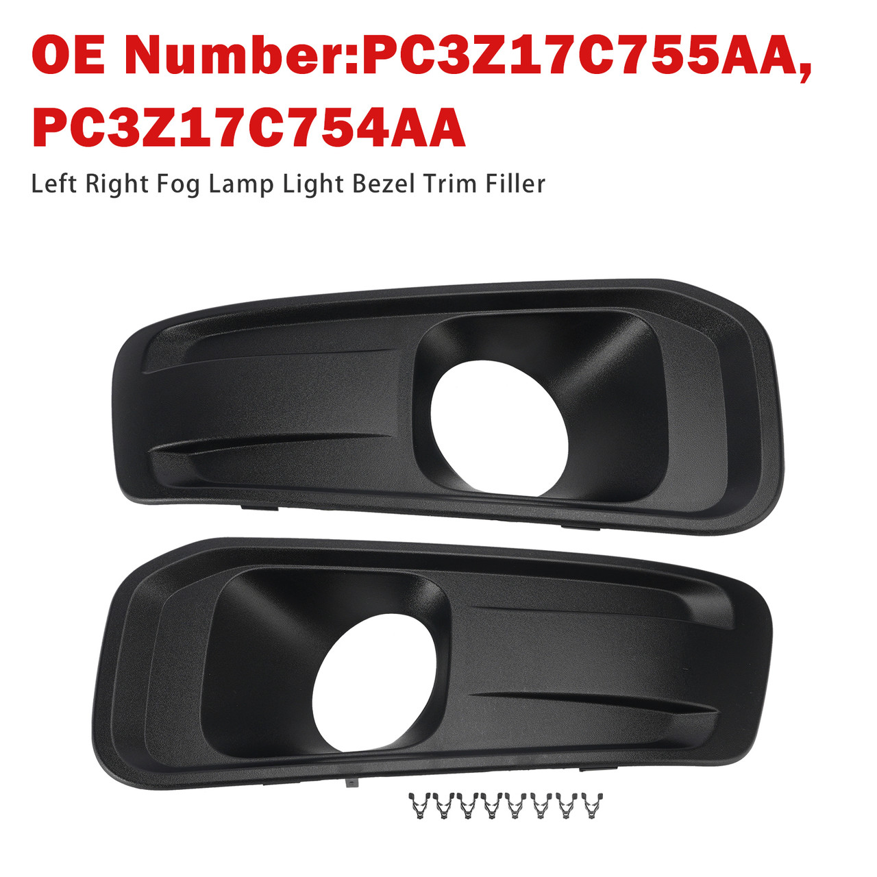 Left Right Fog Lamp Light Bezel Trim Filler For Ford F250/350/450/550 2023-2025
