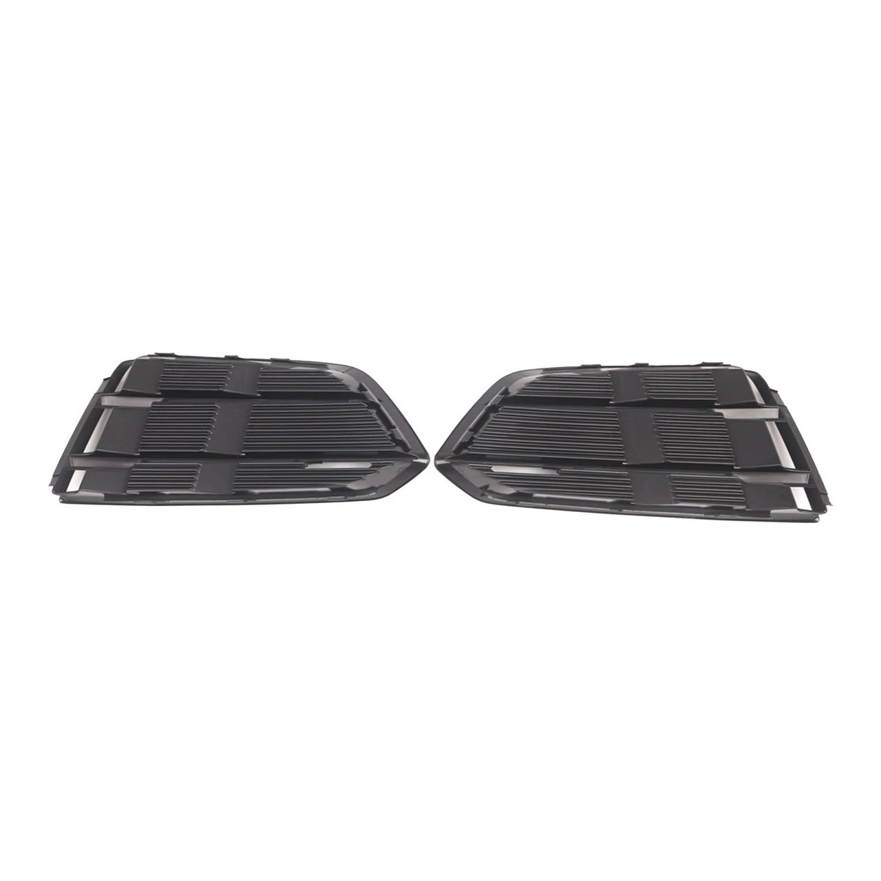 Black Front Bumper Fog Light Grille Grill Cover Bezel Fit Audi A5 2017-2019