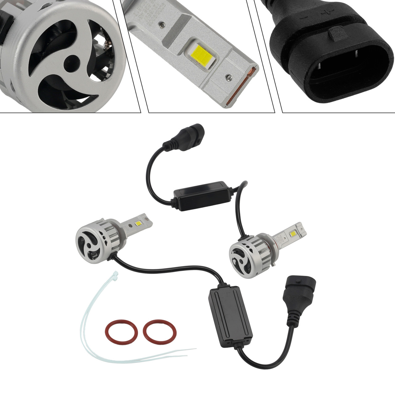 LED Headlight Bulb Kit High Low HB3/4 9005 9006 12V 55W 6500K 4000LM For HELLA