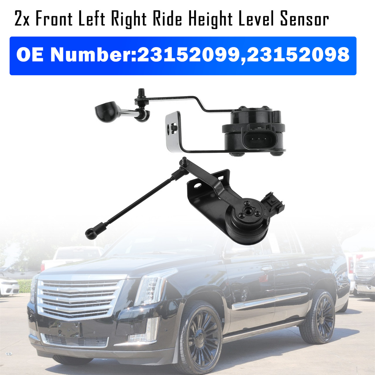 2x Front Left Right Ride Height Level Sensor for Chevy Silverado GMC Sierra 1500
