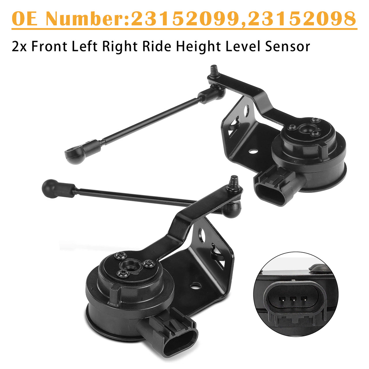 2x Front Left Right Ride Height Level Sensor for Chevy Silverado GMC Sierra 1500