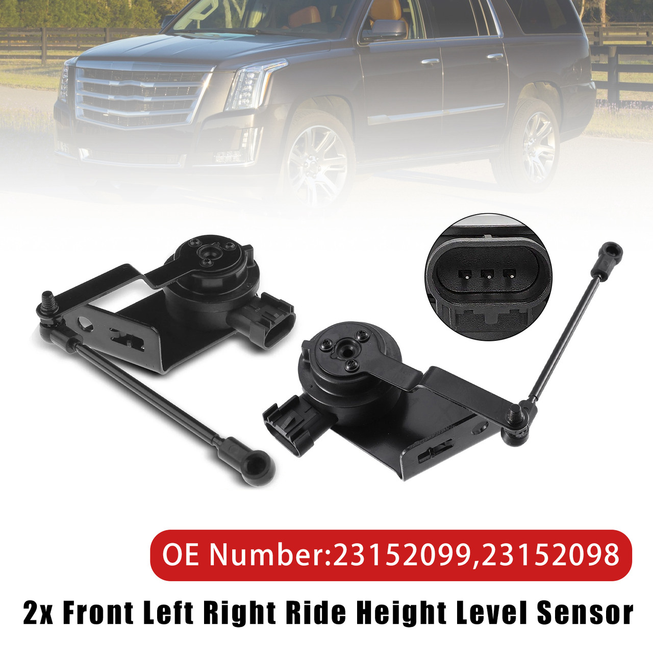 2x Front Left Right Ride Height Level Sensor for Chevy Silverado GMC Sierra 1500