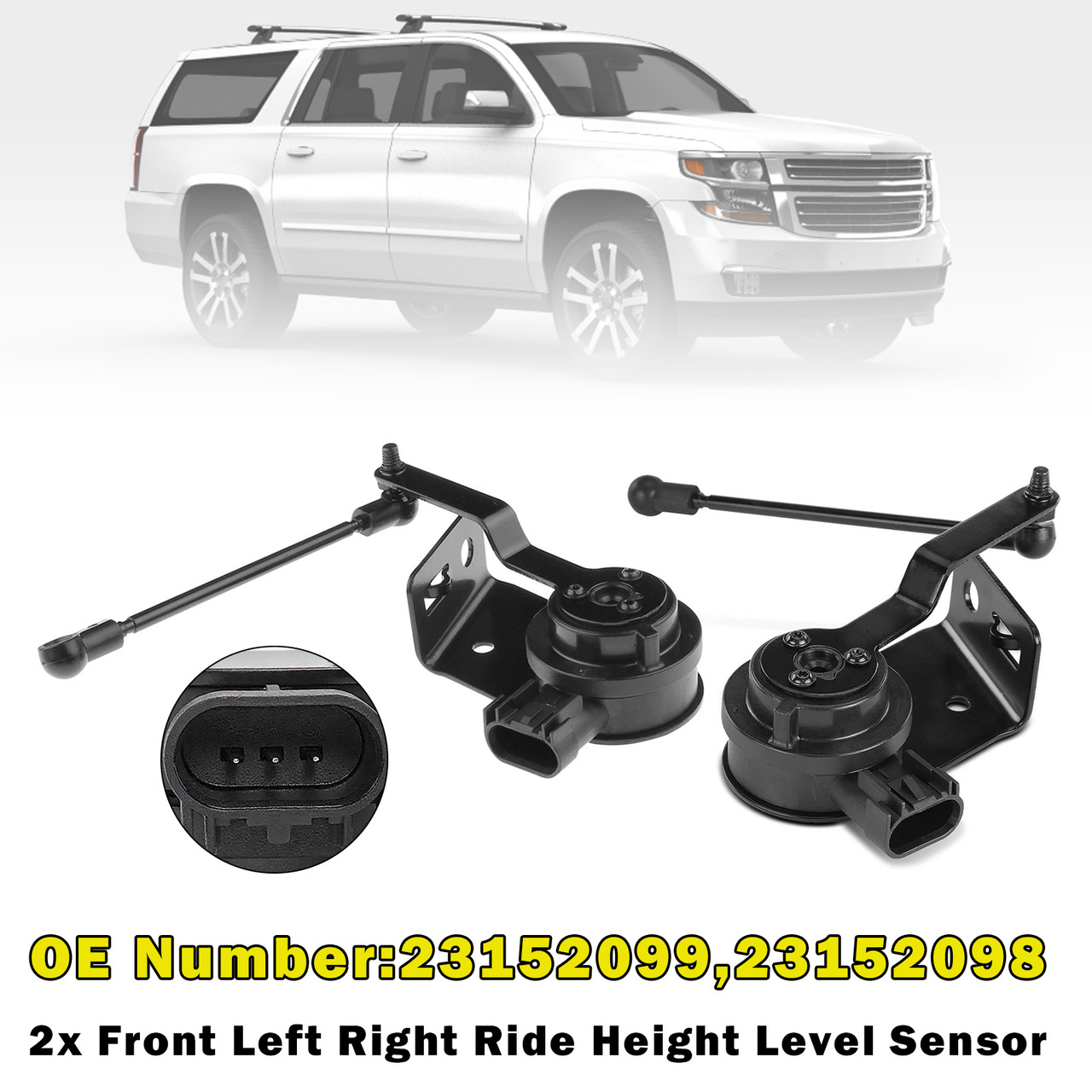 2x Front Left Right Ride Height Level Sensor for Chevy Silverado GMC Sierra 1500