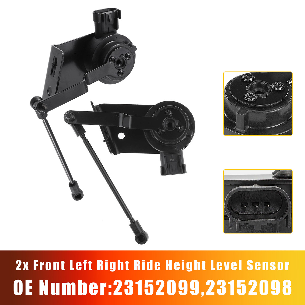2x Front Left Right Ride Height Level Sensor for Chevy Silverado GMC Sierra 1500