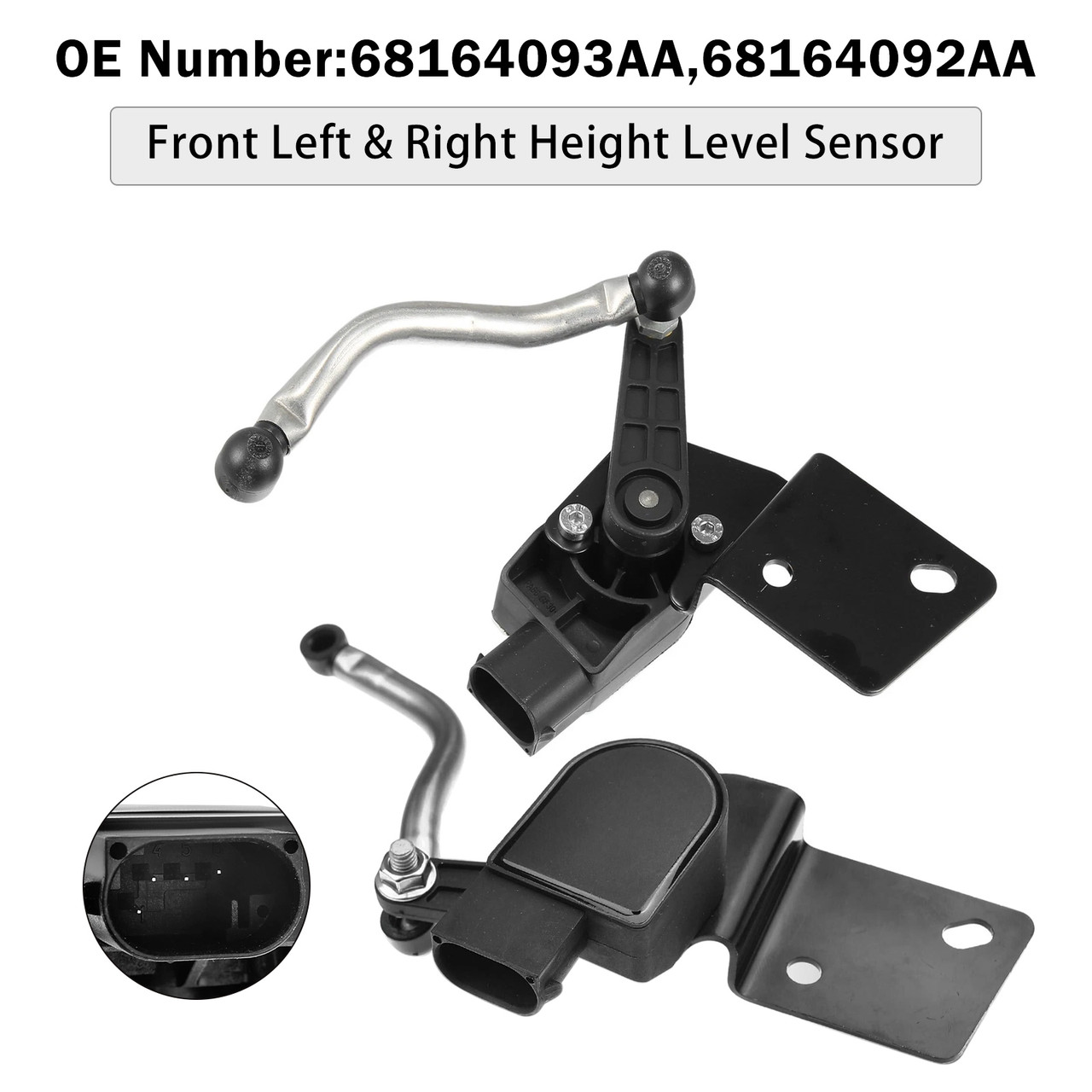 2x Front Height Level Sensor For Jeep Grand Cherokee Dodge Durango 2011-2015