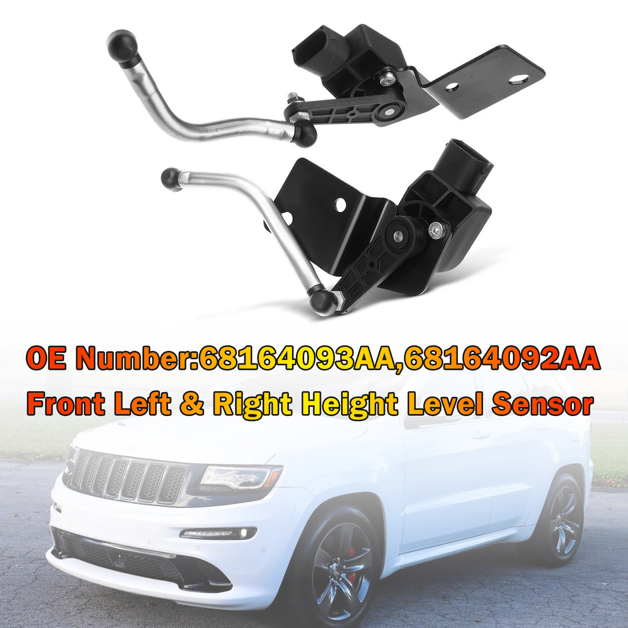 2x Front Height Level Sensor For Jeep Grand Cherokee Dodge Durango 2011-2015