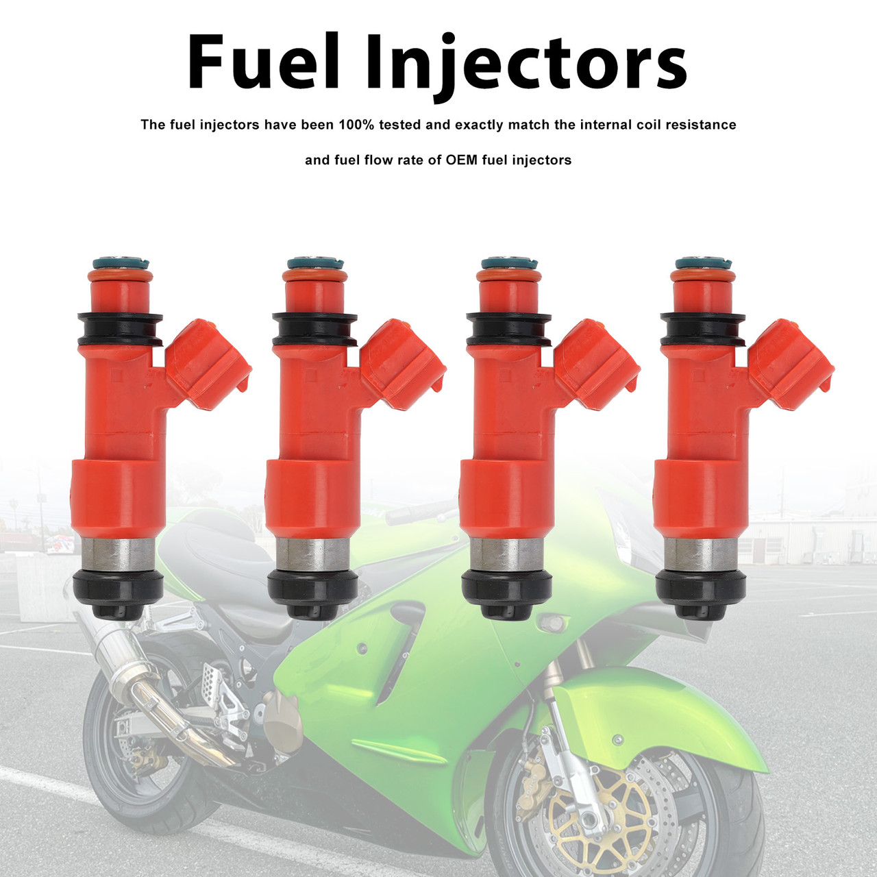 4PC Fuel Injectors 49033-1056 For Kawasaki Ninja ZX12R ZX1200 2002-2003