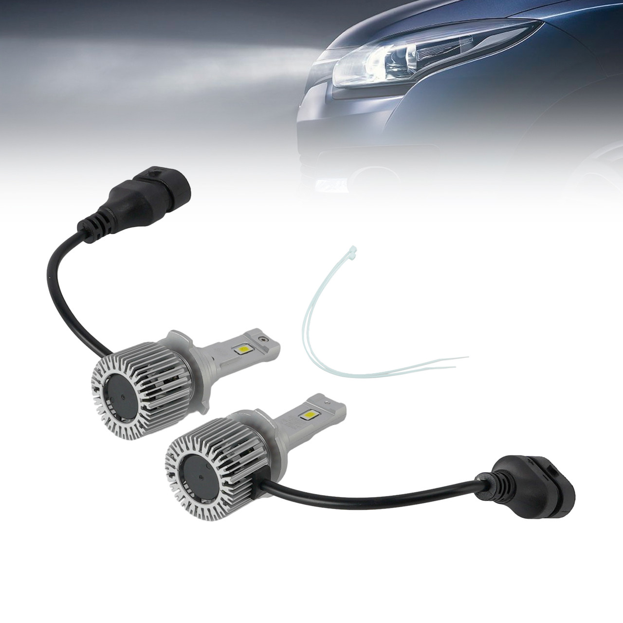 LED Headlight Bulb Kit HB3 HB4 9005 9006 12V 35W 6500K 2500LM For HELLA