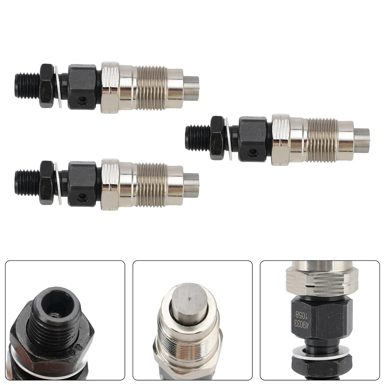 3PC 49099-0018 Fuel Injectors 49033-1058 For Kawasaki DM950 DM850 Mule 2510 3010