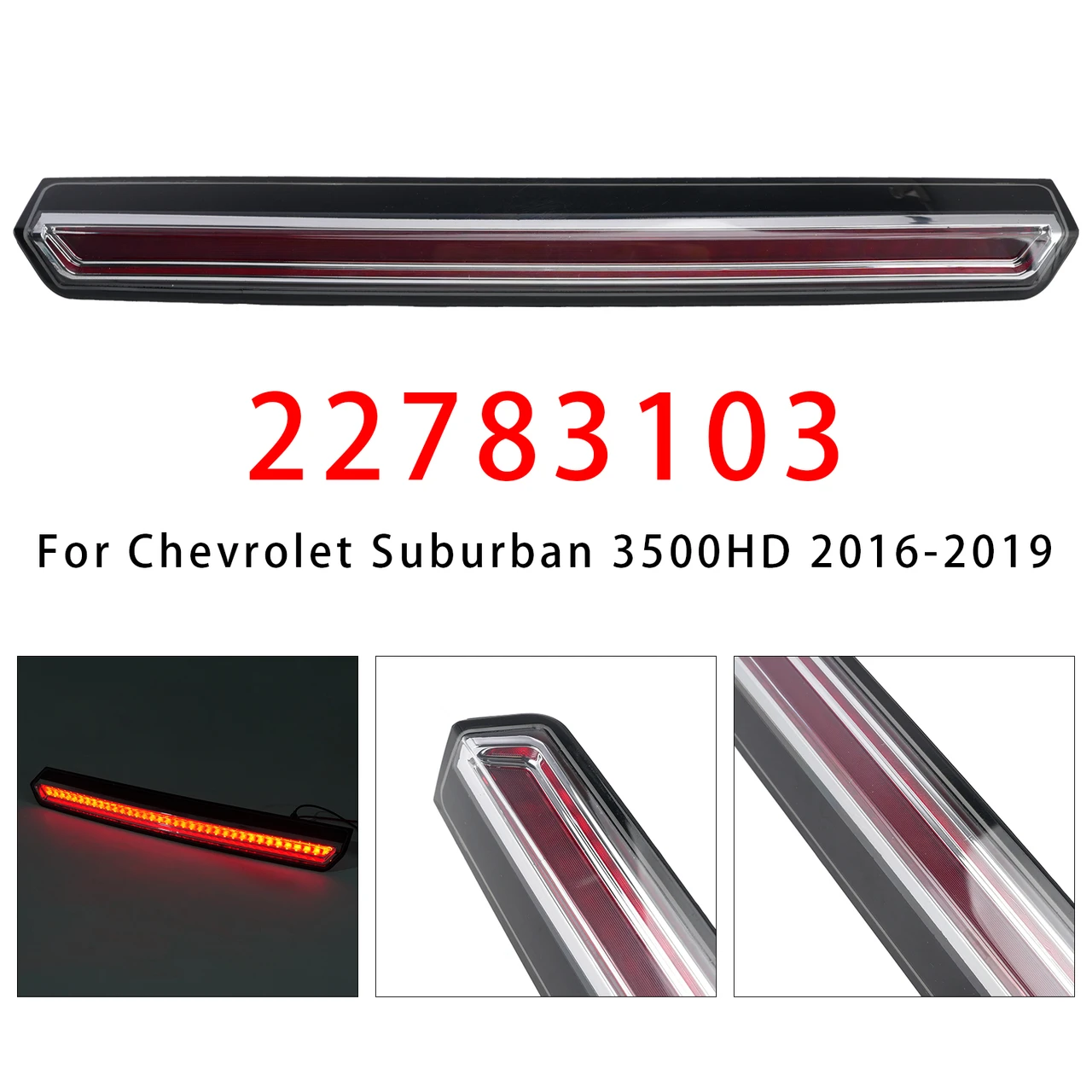 LED Third Brake Light 22783103 For Chevy Suburban Tahoe 2015-2020