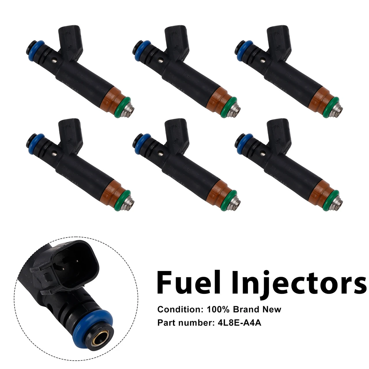 6PC 4L8E-A4A Fuel Injectors For Mercury Mariner Ford Taurus Explorer