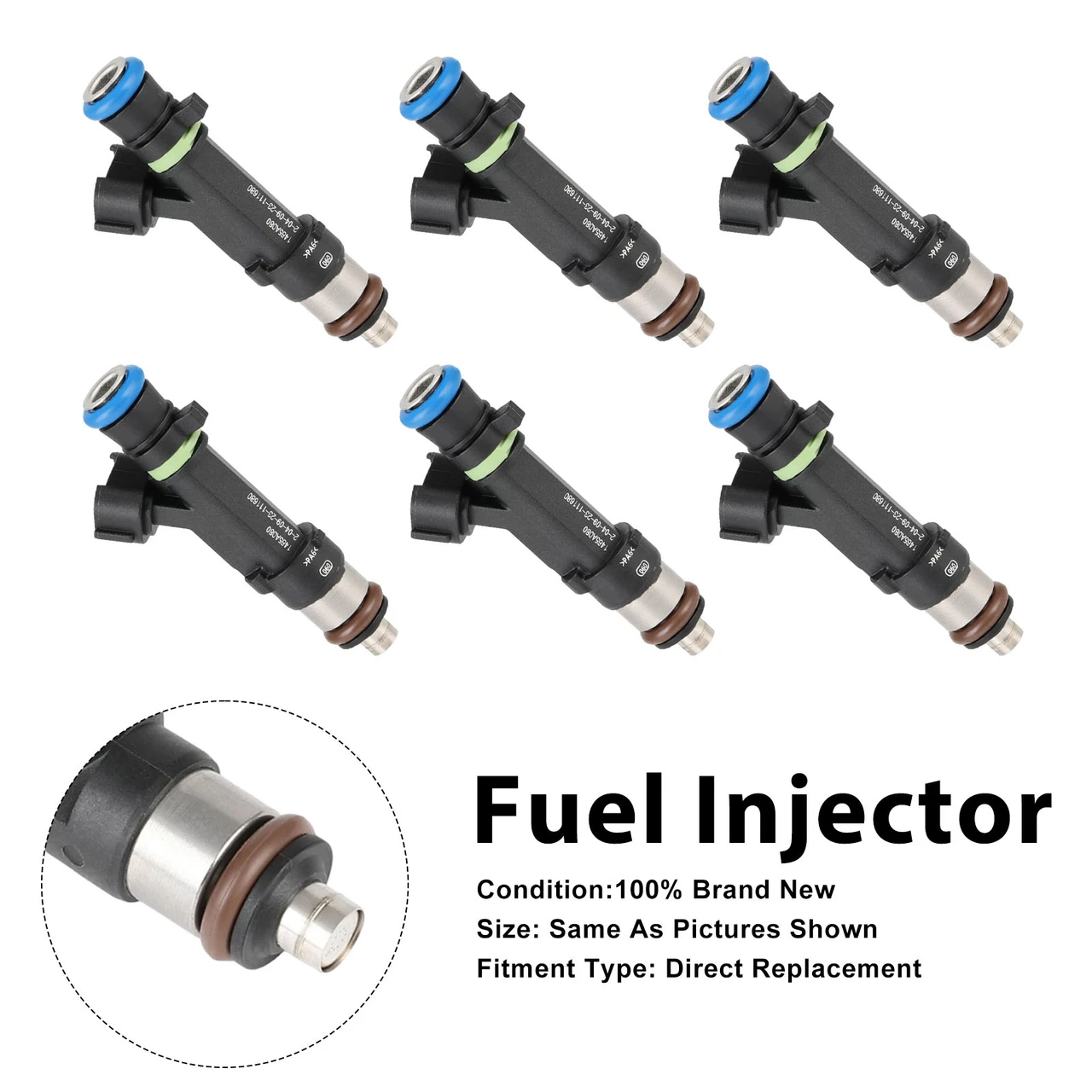 6Pcs Fuel Injector For Mitsubishi Outlander 3.0L V6 2007-2013 1465A080