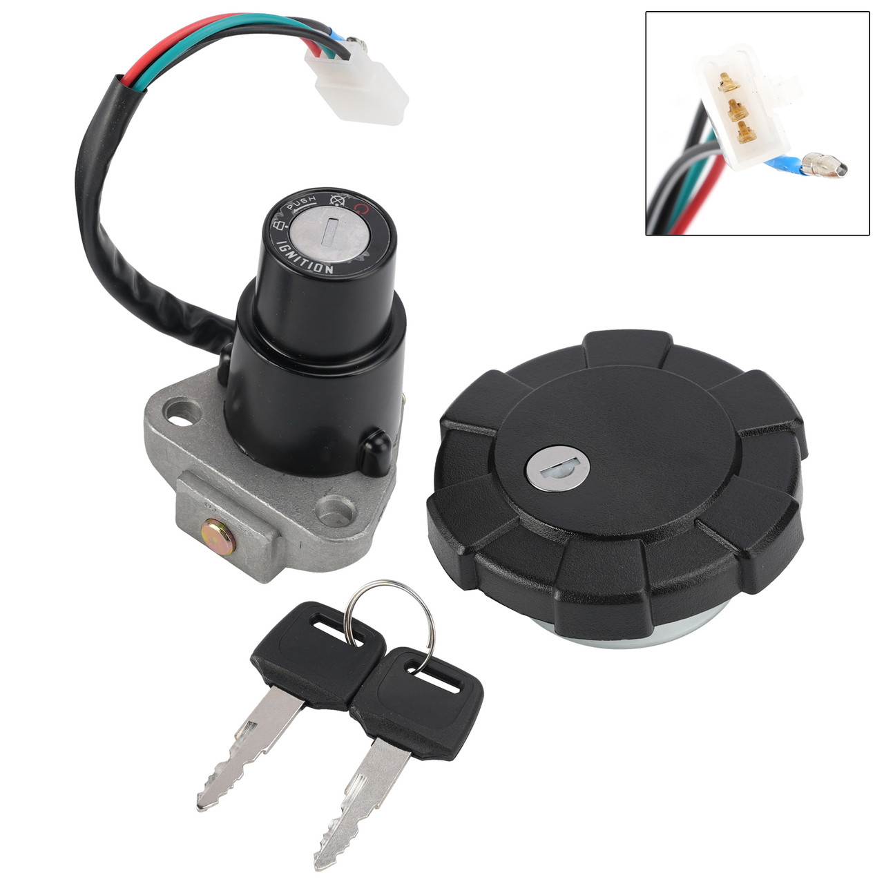 Ignition Key Switch Fuel Cap Lock Set For Yamaha DT200R XT250 XT350 1988-2001