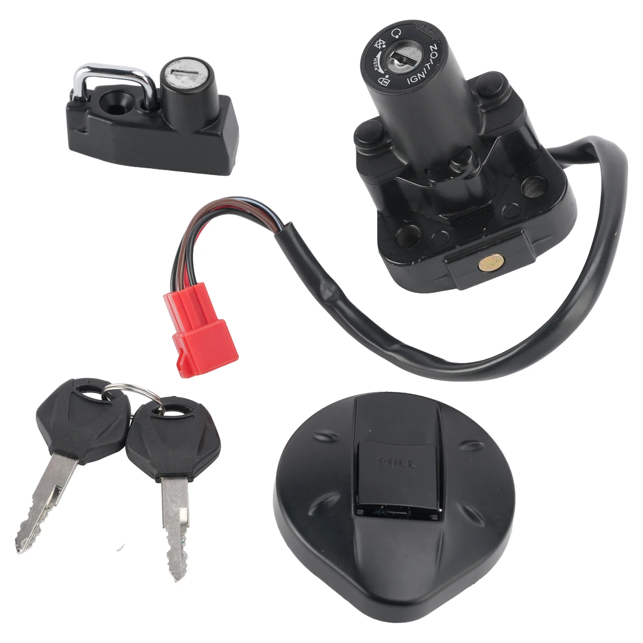 4-Wire Ignition Switch Fuel Cap Helmet Lock Set For Yamaha XT 250 X Serow 05-17