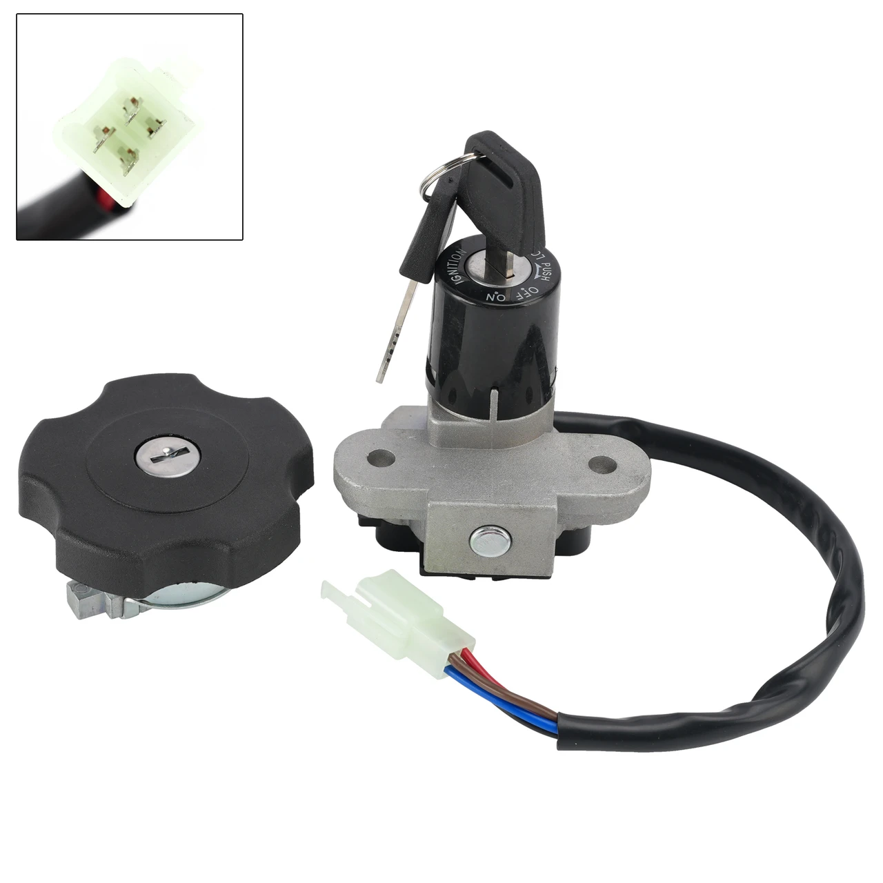 Ignition Key Switch Fuel Cap Lock Set For Yamaha DT125R DT125RE DT125X 2004-2006