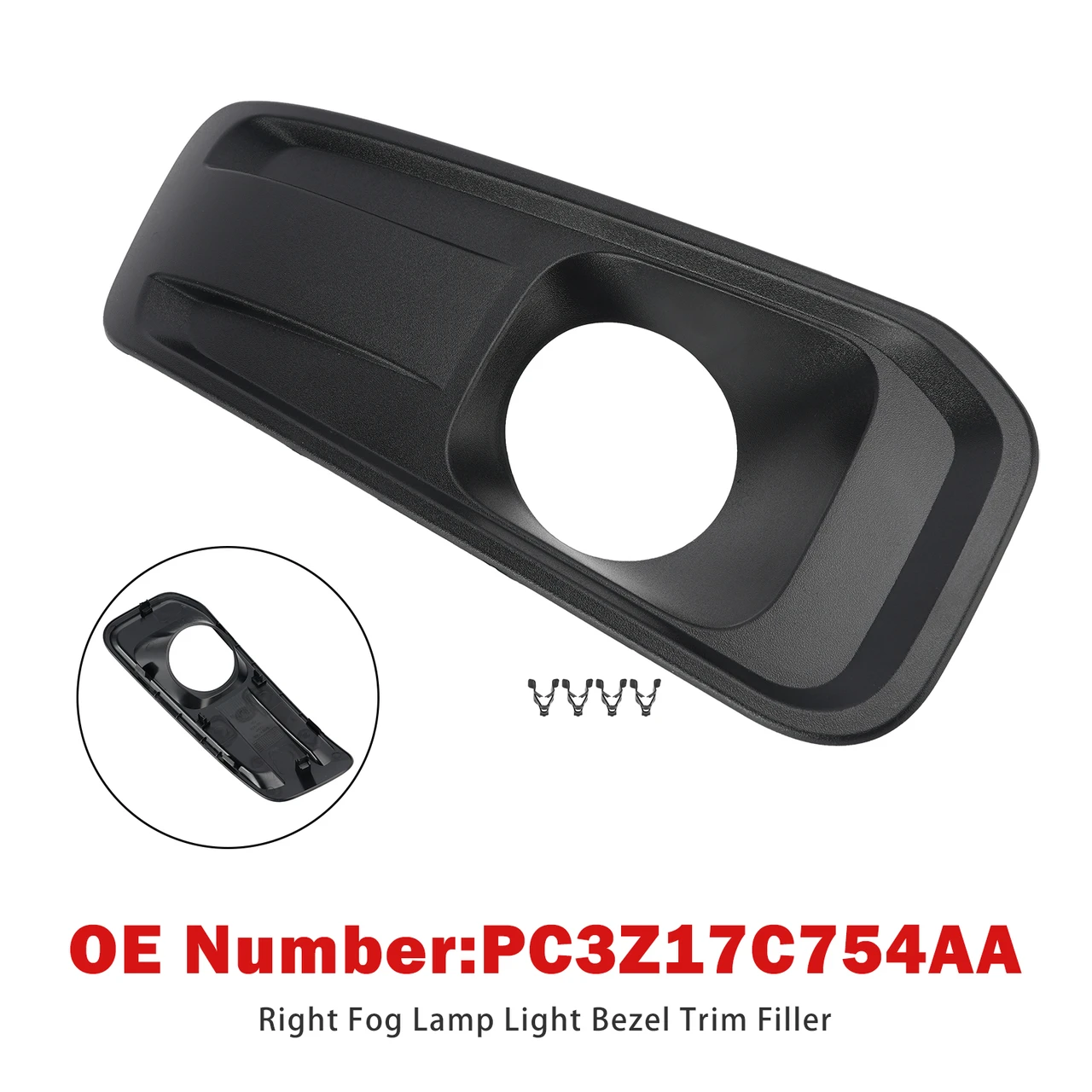 Right Fog Lamp Light Bezel PC3Z17C754AA For Ford F250/350/450/550 2023-2025