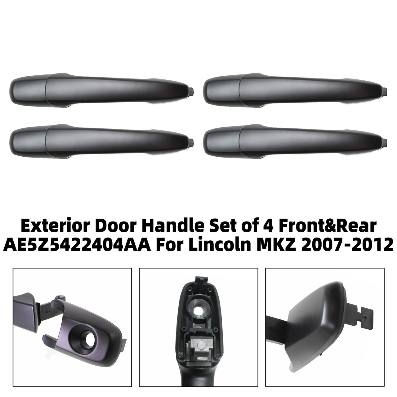 Exterior Door Handle Set of 4 Front&Rear AE5Z5422404AA For Lincoln MKZ 07-12