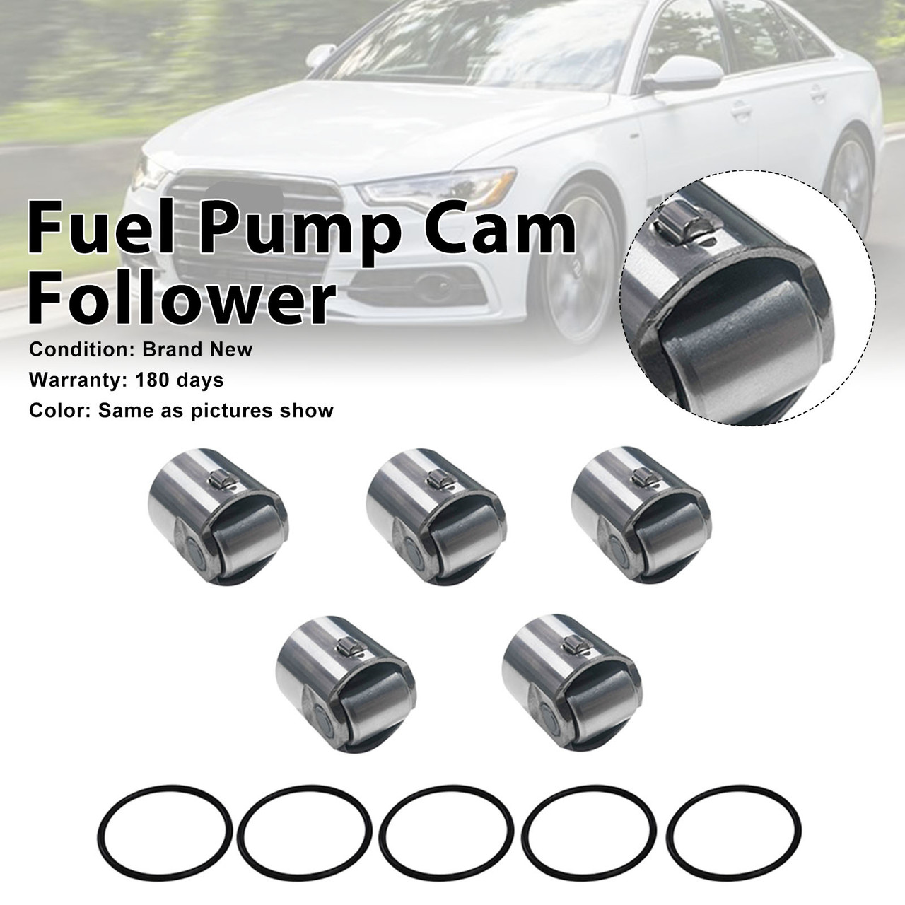 5PCS High Pressure Fuel Pump Cam Follower 06H109311B Fit VW Fit AUDI 711024410