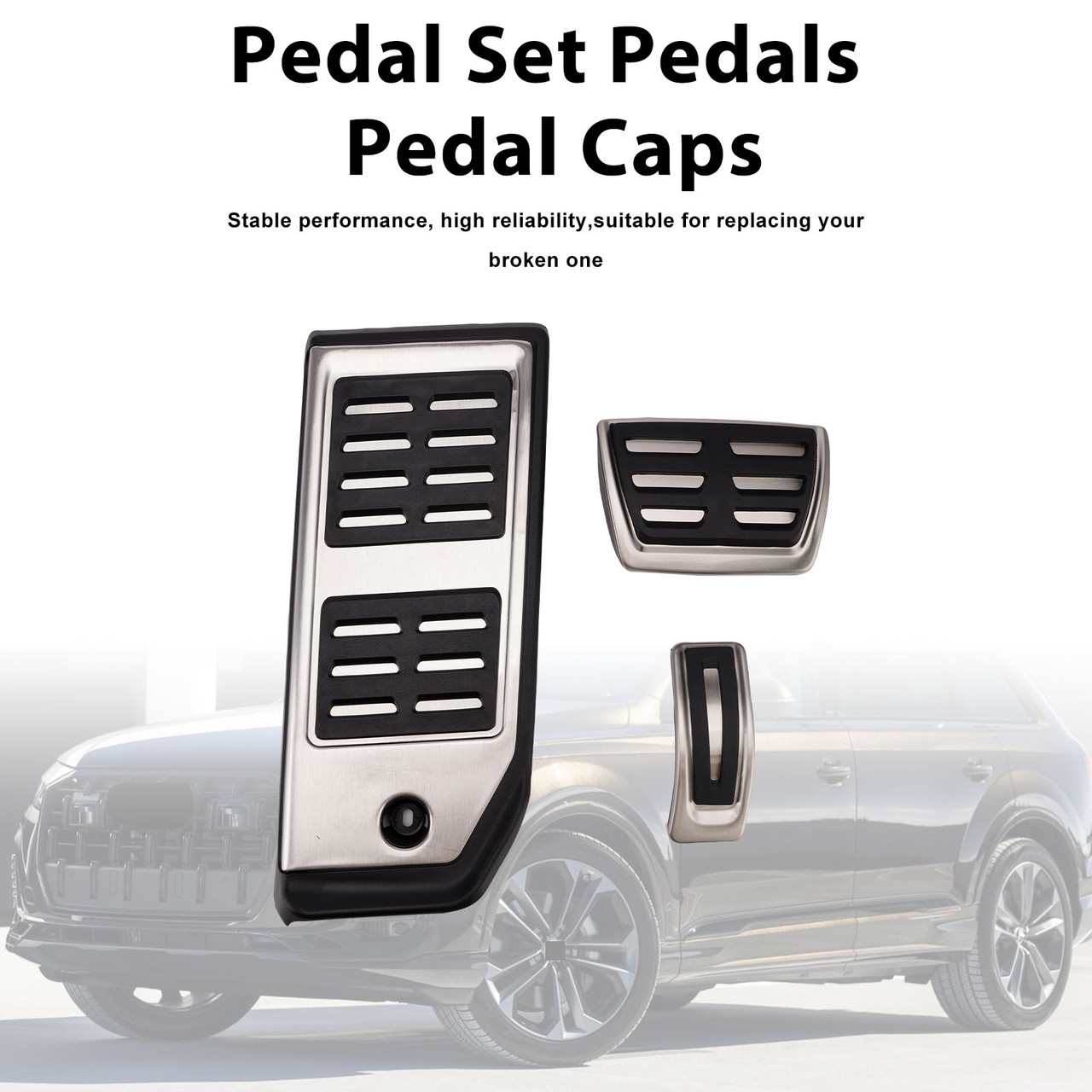 Pedal Set Pedals Pedal Caps For Audi Q7 4MB 2015-2025 Q8 4MN 2018-2025