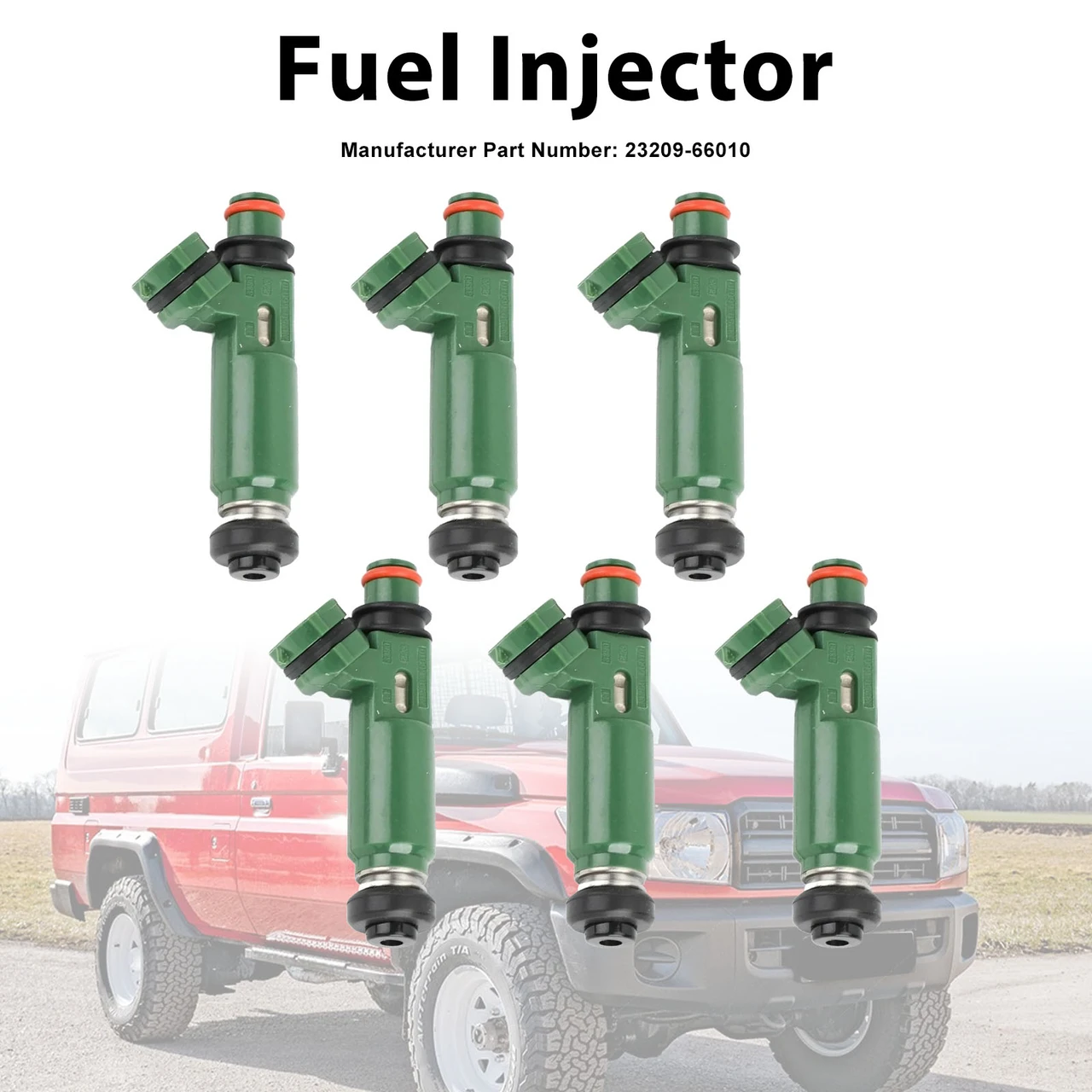 6Pcs Fuel Injector For Toyota Landcruiser FZJ78 1FZ-FE 1999-06 23250-66010