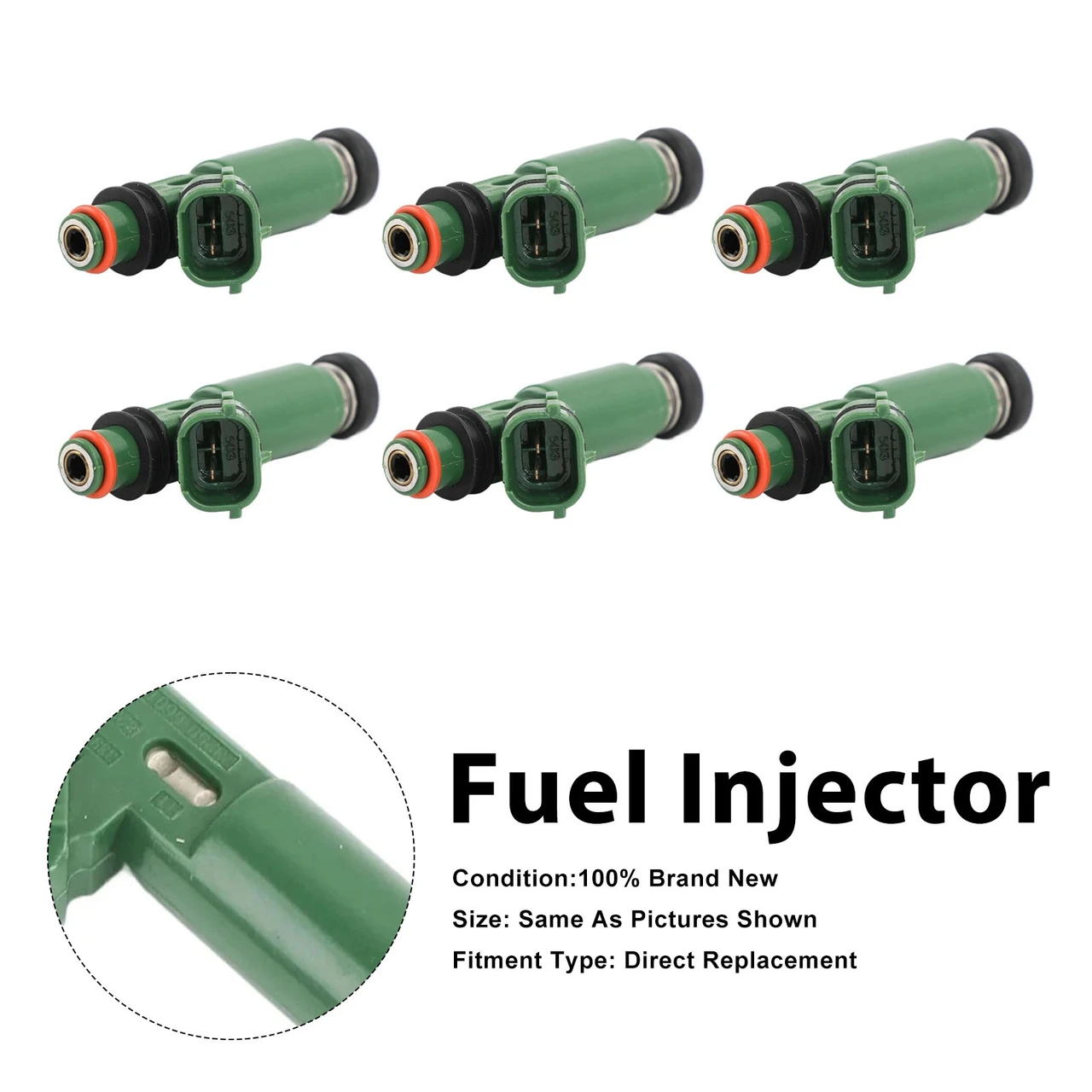 6Pcs Fuel Injector For Toyota Landcruiser FZJ78 1FZ-FE 1999-06 23250-66010
