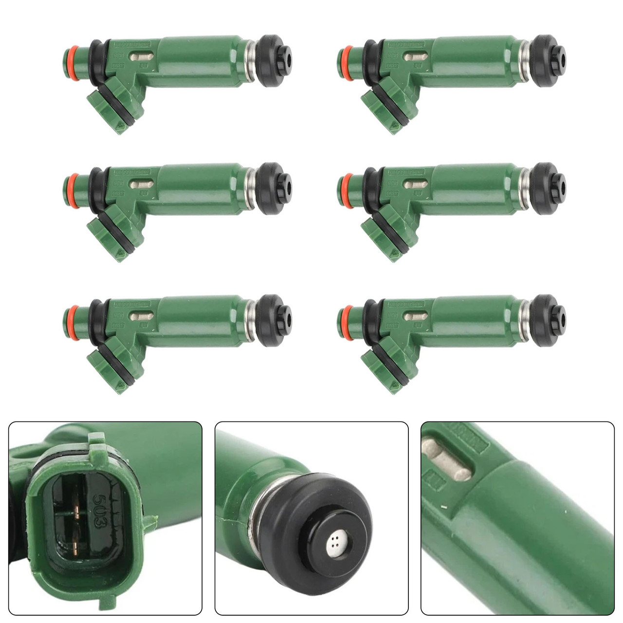 6Pcs Fuel Injector For Toyota Landcruiser FZJ78 1FZ-FE 1999-06 23250-66010