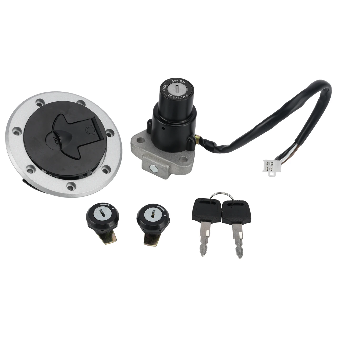 Ignition Key Switch Fuel Cap Lock Set For Kawasaki Ninja RR 150 KRR 150 ZX150
