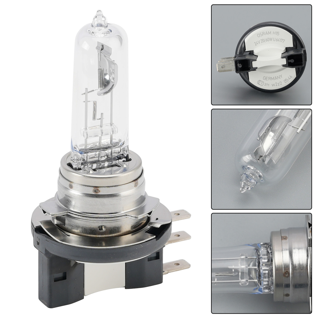 Car Light Halogen Headlight Bulb H15 64177 24V 20/60W PGJ23t-1 For OSRAM
