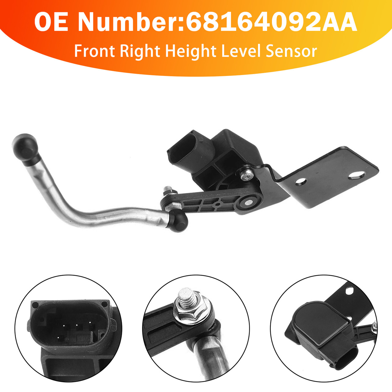 Front Right Height Level Sensor 68164092AA For Jeep Grand Cherokee 2011-2015