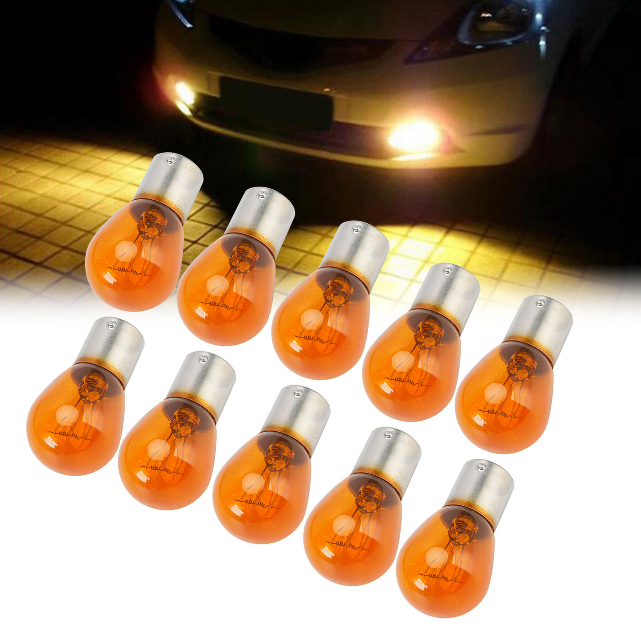 Car Light Halogen Amber Signal Bulb PY21W 7510TSP 24V 21W BAU15S For OSRAM