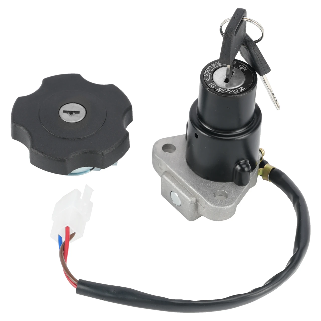 3-Wire Ignition Switch Fuel Cap Lock Set For Yamaha FJ600 1984-1985/1989-1990