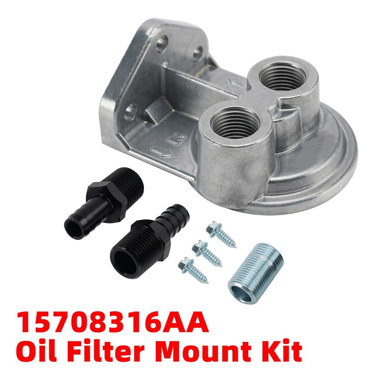 15708 Oil Filter Mount Kit 1/2 in NPT Female Ports 3/4-16 in Center Thread