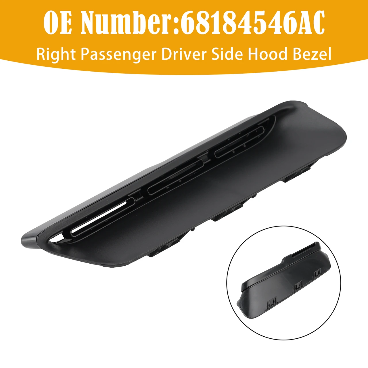 Right Passenger Side Hood Bezel 68184546AC For Dodge Challenger 2015-2023