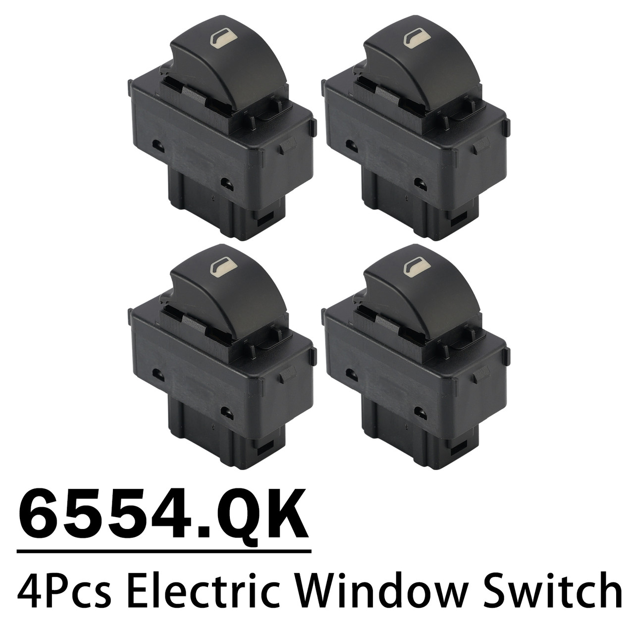 4Pcs Electric Window Switch 6554.QK for Citroen Berlingo 2008-2018 MPV