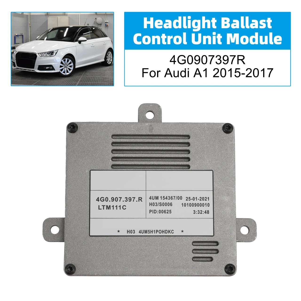 Headlight Ballast Control Unit Module 4G0907397R For Audi A1 2015-2017