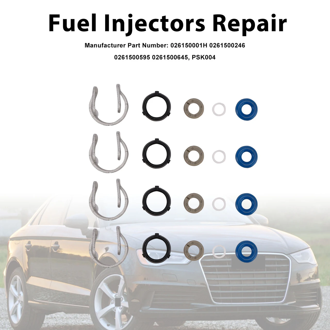 Fuel Injector Seal O-Ring 0280150414 Fit Audi A3 S3 2012-20 TT TTS 2014-2023