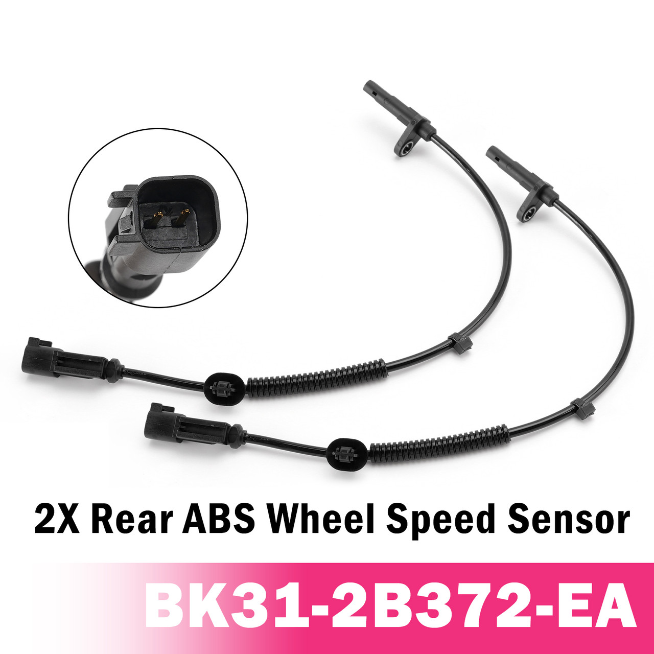 2X Rear ABS Wheel Speed Sensor for Ford Transit 1817687 BK31-2B372-EA
