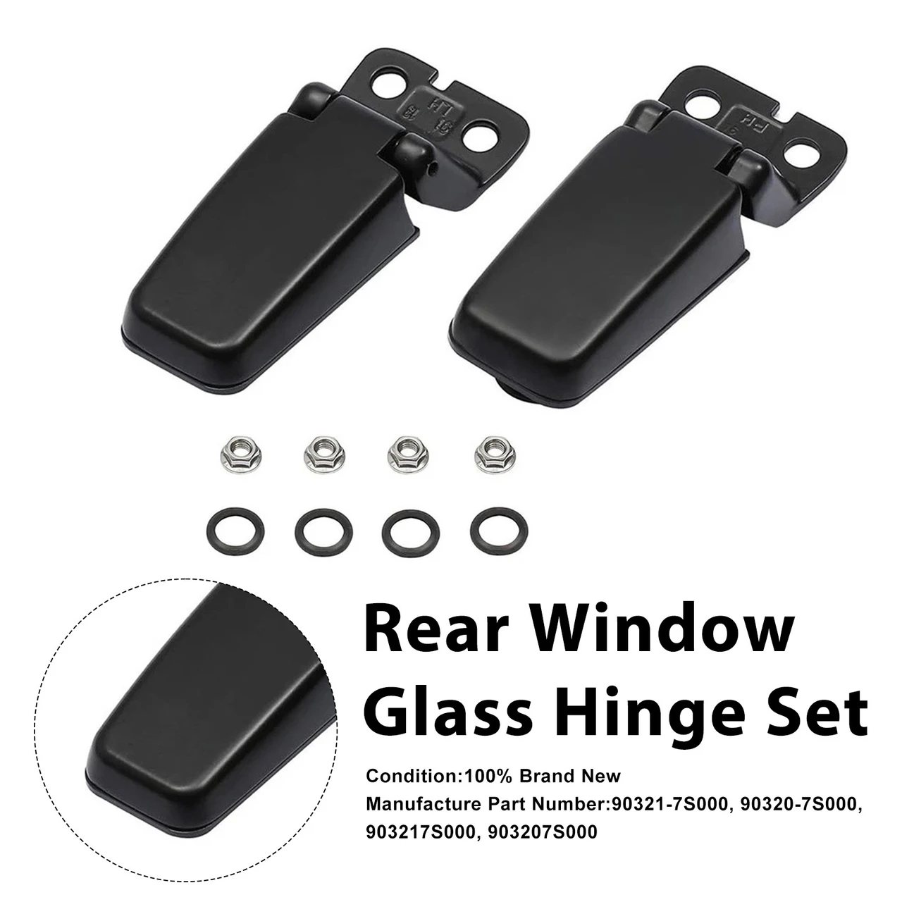 Rear Liftgate Glass Hinge Set For Infiniti QX56 5.6L V8 2004-2010 90320-7S000