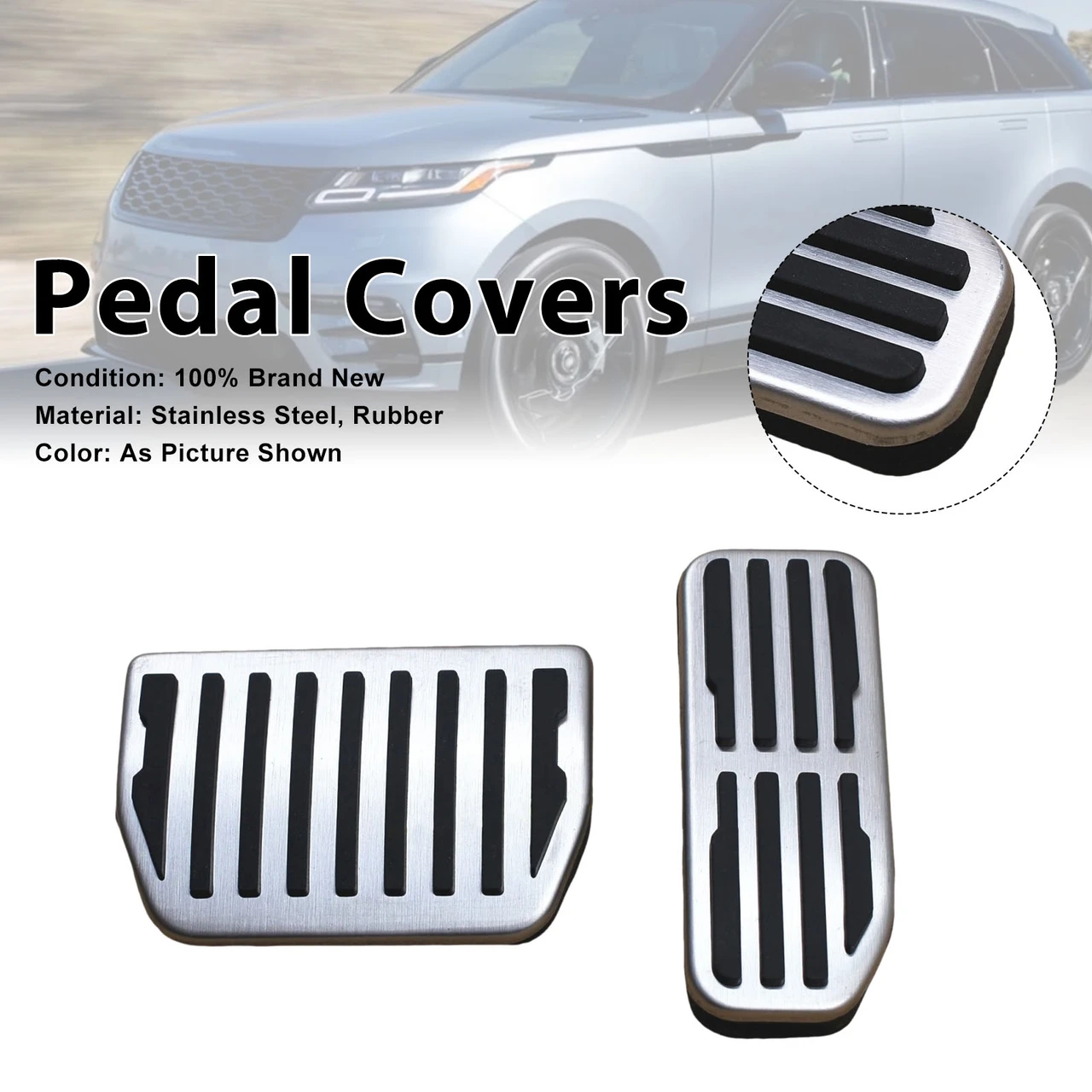 Pedal Set Pedals Pedal Caps For Jaguar F-Pace XE XF 2016-2024 Automatic